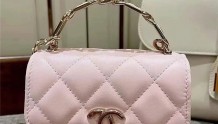 香奈儿Chanel包包推荐 新款樱花粉手柄小废包