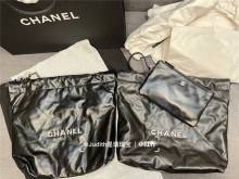 chanel 黑银22bag“垃圾袋”两种不同皮质分享