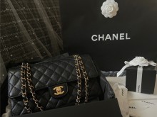 Chanel | CF中号 黑金牛