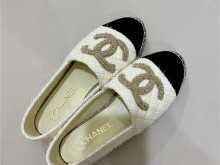 Chanel 23S 超可愛斜紋軟呢 漁夫鞋