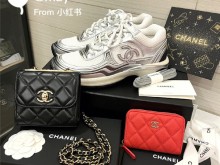 Chanel香奈兒 23C白銀黑尾運動鞋