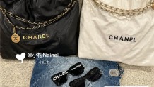 我的三个Chanel 22bag & 牛仔上身分享