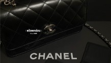 Chanel 23K风琴WOC+黑方糖耳钉