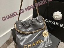 Chanel 22mini 秋冬新款深灰色