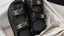 Chanel 24c魔术贴凉鞋